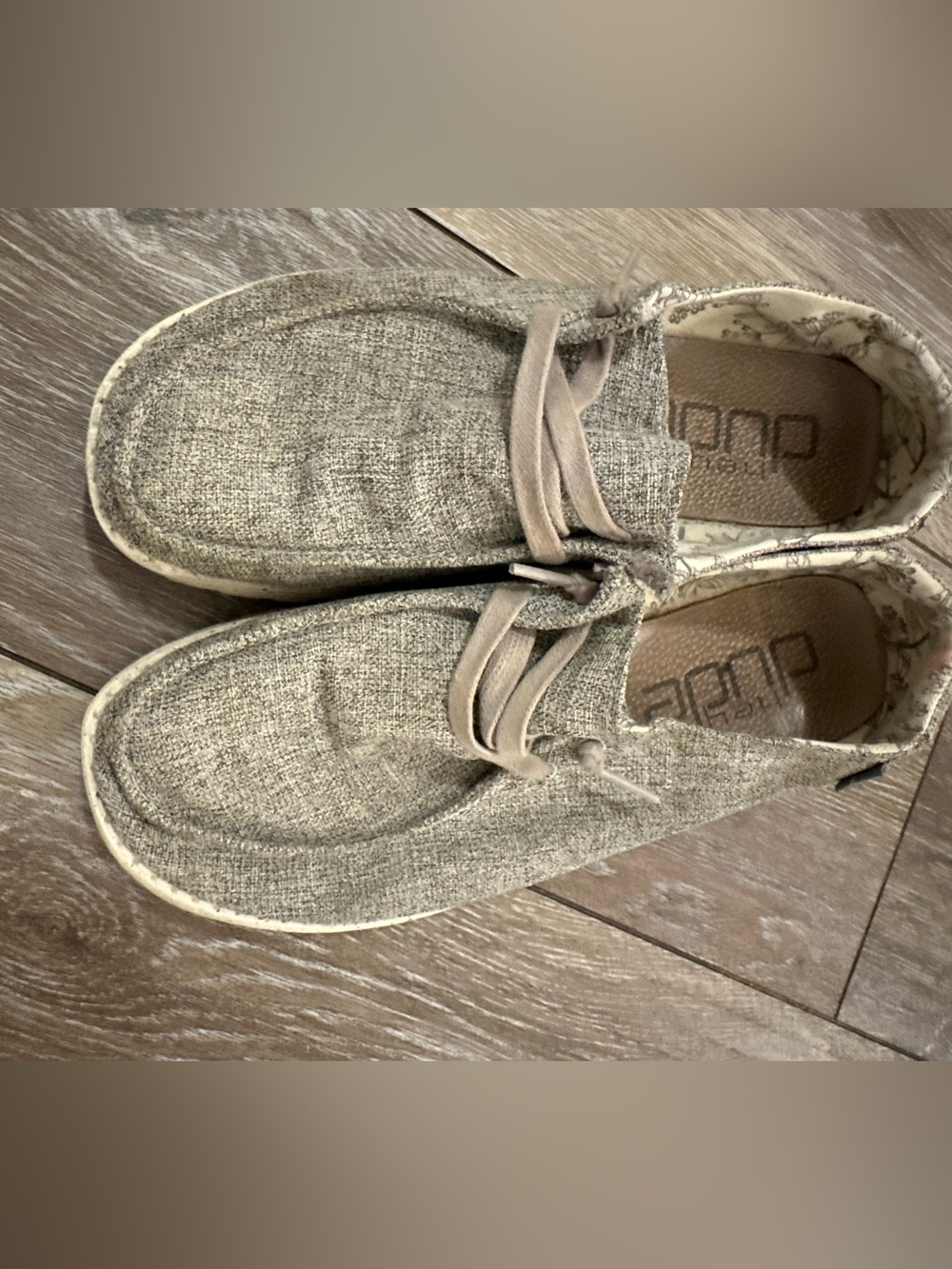 Hey Dudes Casual Heathered Grey/Black Slip-On Shoes